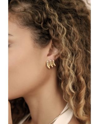 Metal Moderna Stud Earrings