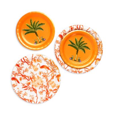 Coniglio Palm Beach - Cranes and Palm Print Disposable Dinnerware