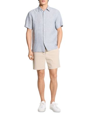  Irving Linen Short Sleeve Shirt in Summer Stripe