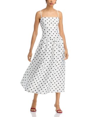 FRENCH CONNECTION - Strappy Polka Dot Midi Dress