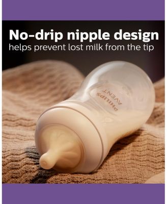 Glass Natural Bottle with Natural Response Nipple Baby Set