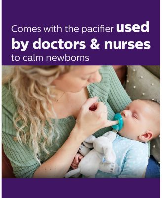 Soothie and Soothie Snuggle Pacifier Holder with Detachable Elephant Pacifier, 4 Pack