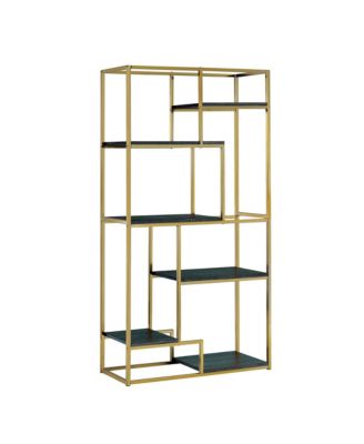 Viby 6-Shelf Metal Open Bookcase