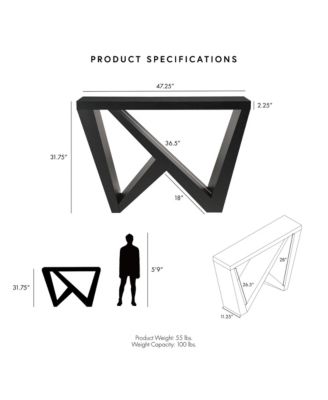 Tara Console Table with Geometric Design