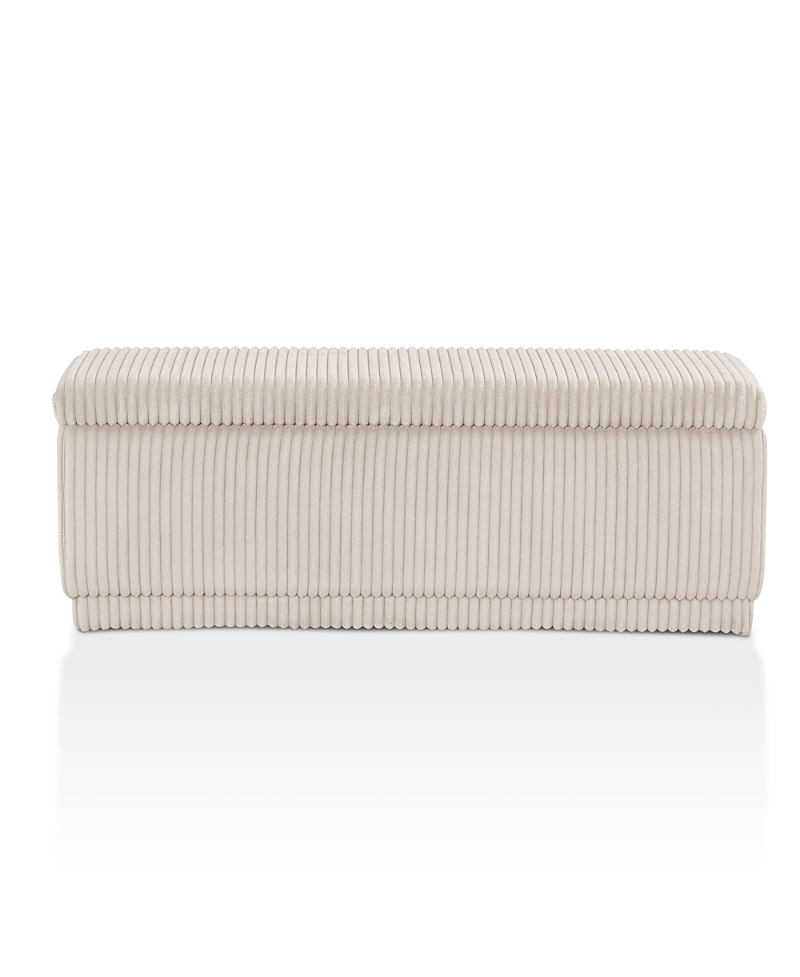 Furniture Of America Lyla Chenille Rectangle Storage Bench