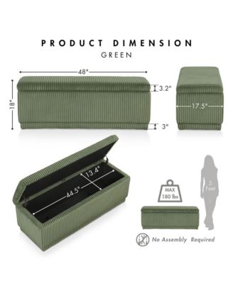 Lyla Chenille Rectangle Storage Bench