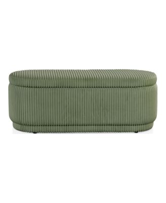Lyla Chenille Oval Storage Bench
