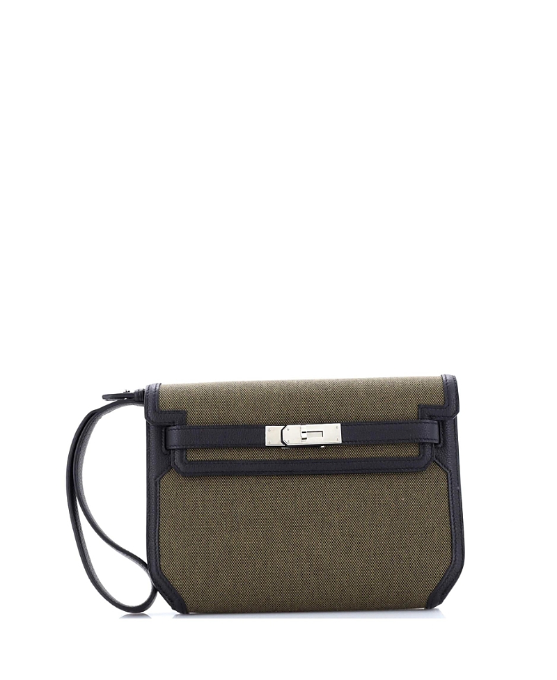 Click to view more detailed imagery on our partner's website Pre-owned Pre-owned Hermes Hermes 25 Kelly Depeches Pouch Toile And Leather
