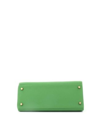 Kelly 28 Handbag Green Togo with Gold Hardware
