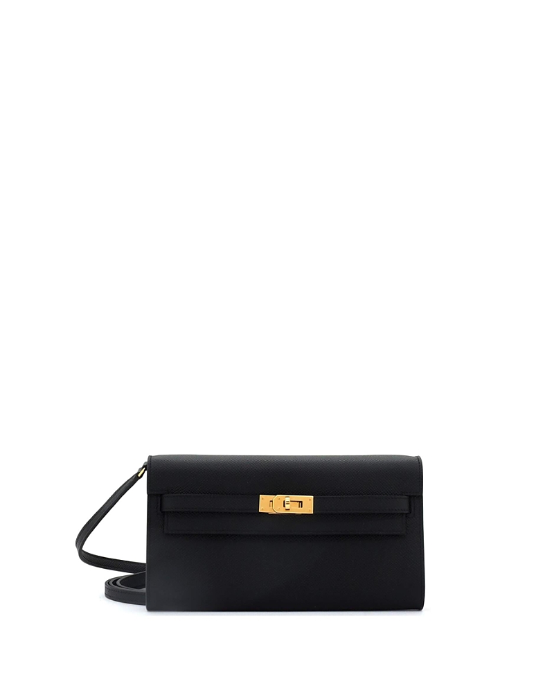 Pre-owned Pre-owned Hermes Hermes Kelly To Go Wallet Epsom In Black