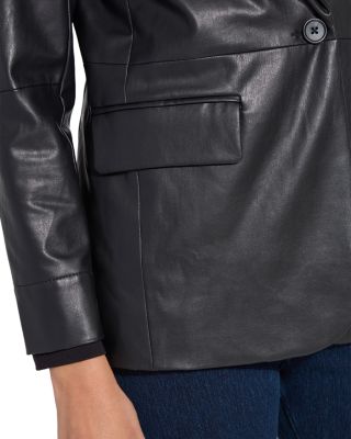 Faux Leather Blazer