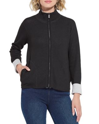 Reversible Cashmere Zip Up Cardigan