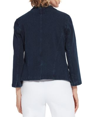 Della Denim Cropped Blazer 