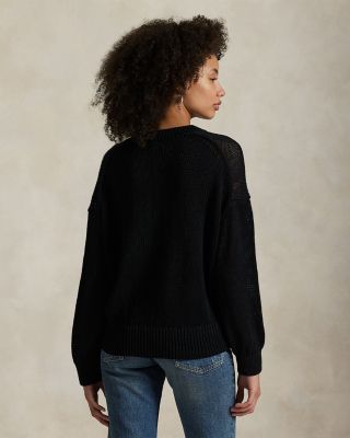 Linen Cotton V-Neck Sweater