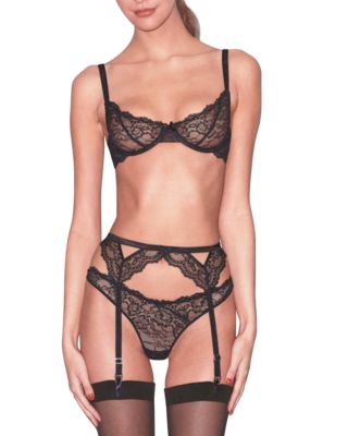 Bianca Lace Balconette Bra, Bianca Lace Garter, & Bianca Lace Thong