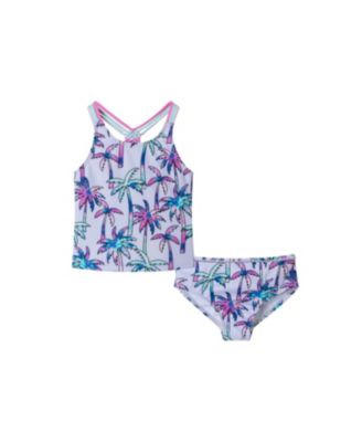 Andy & Evan - Girls' Palm Trees Tankini Swimsuit Set - Little Kid