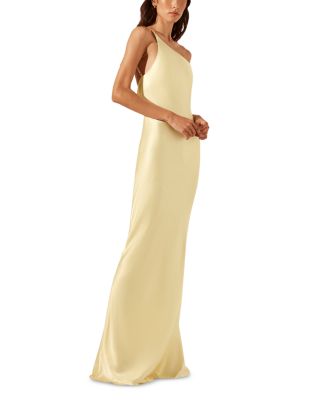 La Lune One Shoulder Cowl Back Gown