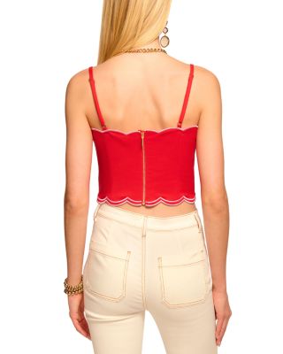 Tilda Piping Cutout Cropped Sleeveless Top