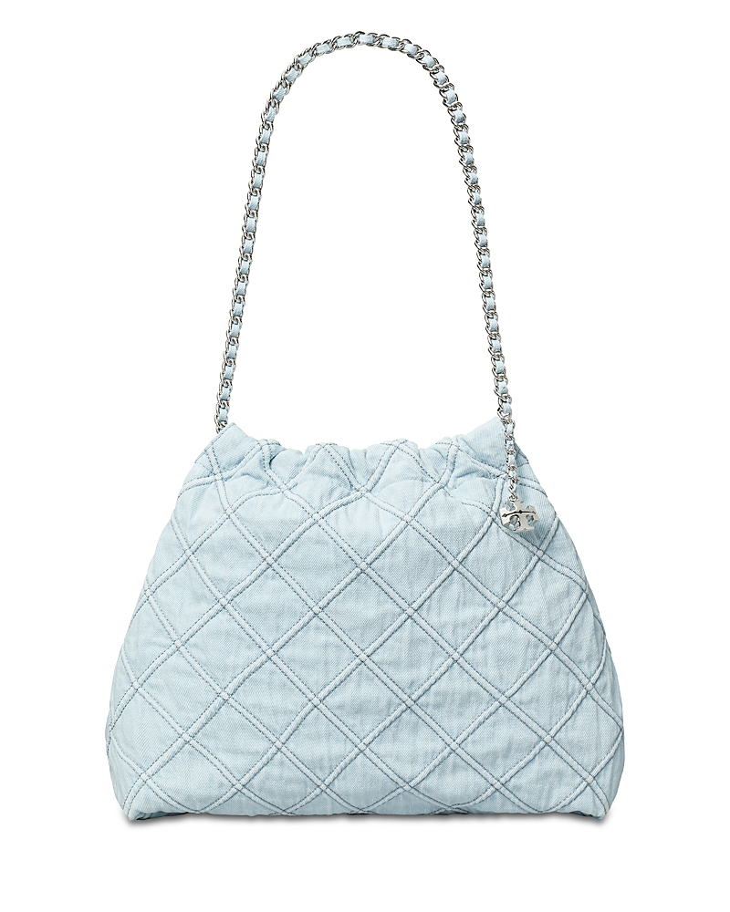 Tory Burch Fleming Soft Denim Hobo Bag
