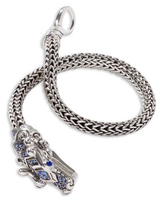 Sterling Silver Legends Naga Blue Sapphire Dragon Link Bracelet