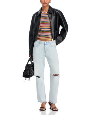 Lexi High Rise Straight Jeans in Solstice Distressed