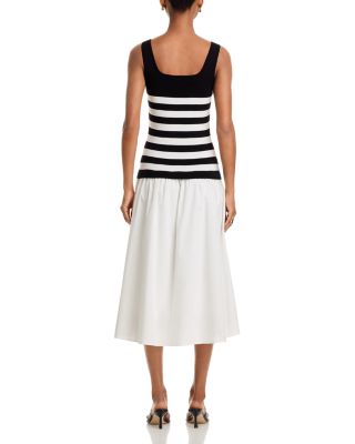 Stripe Mixed Media Dress - Exclusive