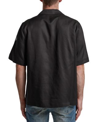 Relaxed Fit Purple Short Sleeve Camp Shirt