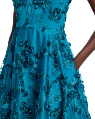 Floral Appliqu&amp;eacute; Dress