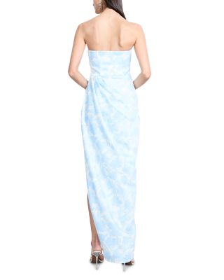 Pleat Bodice Strapless Dress