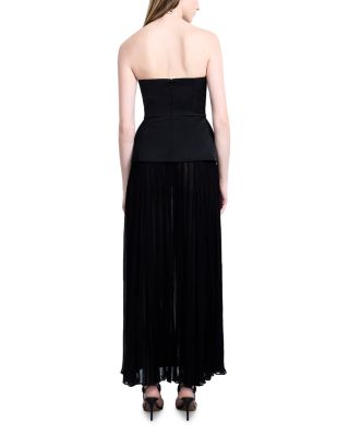 Strapless Peplum Gown