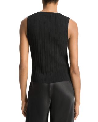 Sleeveless Button Up Sweater