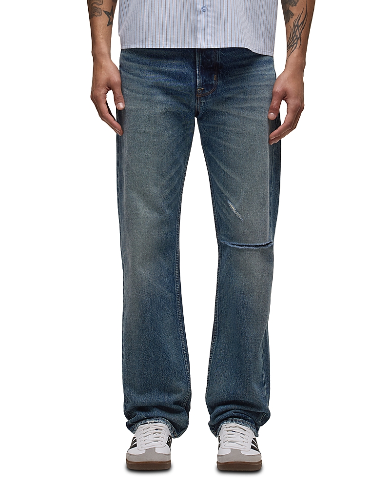 Hudson Wes Classic Straight Fit Jeans In Ranger Blue In Blue