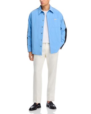 Color Block Boxy Fit Padded Shirt Jacket