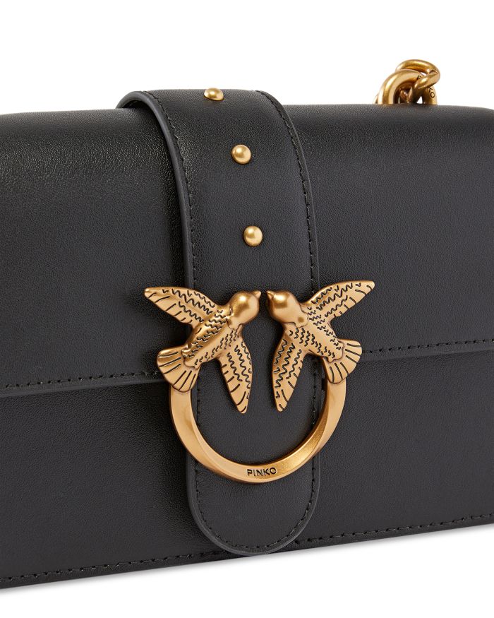 Love One Black Leather Mini Bag
