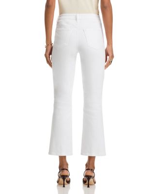 Noya High Rise Slim Flare Jeans in Blanc