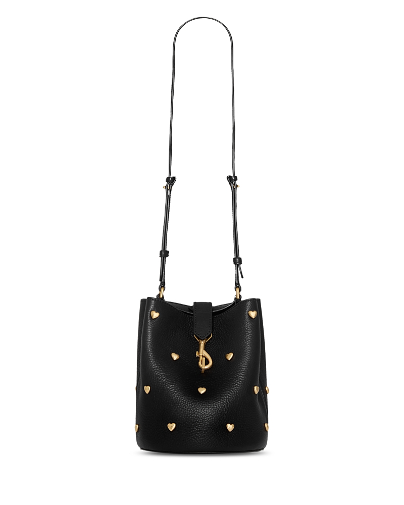 Rebecca Minkoff Studded Small Heart Bucket Bag