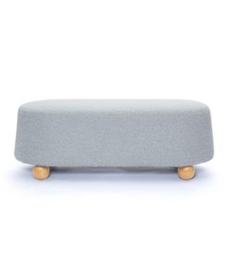 Jaine Loose Faux Mohair Large Ottoman