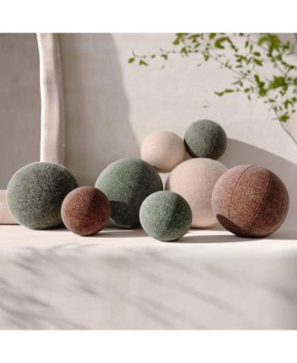 Boba Long Faux Mohair 9" Ball Pillow