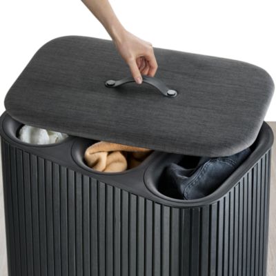Tota Trio Luxe 90-liter Bamboo Laundry Separation Basket