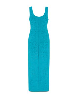 Bubble Pointelle Knit Midi Dress