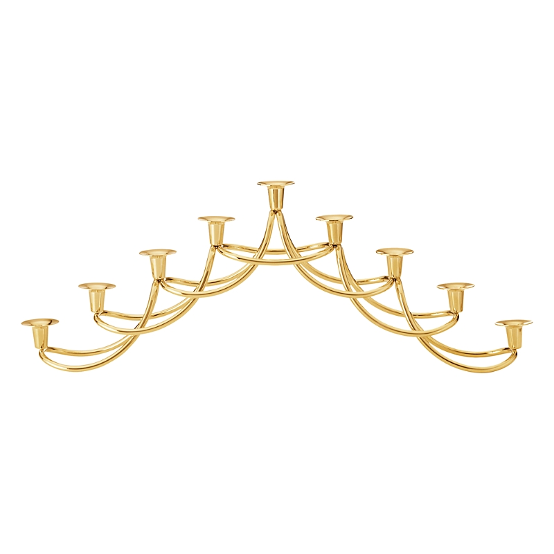 Georg Jensen Harmony Gold-plated Menorah In Gold