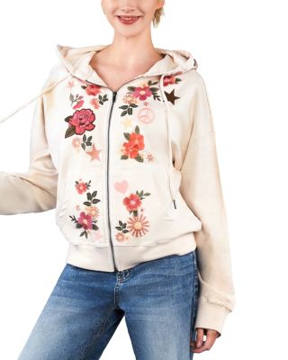 Cotton-Blend Camp Happy Embellished Hoodie