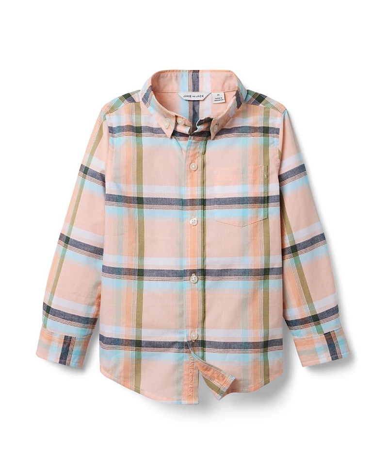 Janie and Jack Boys' The Plaid Shirt - Little Kid, Big Kid
