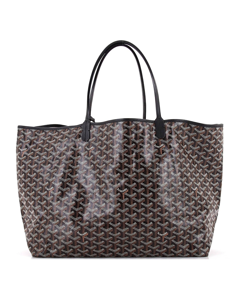 Pre-owned Pre-owned Goyard Goyard Gm Saint Louis Tote Coated Canvas In Black