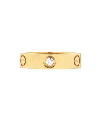 Pre-Owned Cartier - Love 3 Diamonds Band Ring 18K Gold with Diamonds
