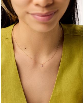 Solid Gold - Birthstone Necklace