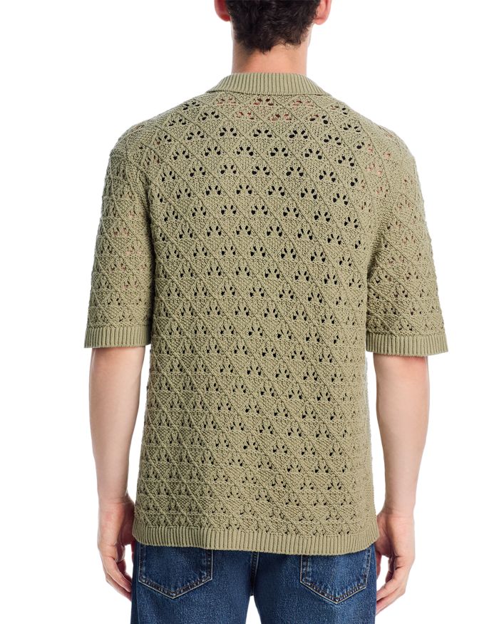 Sommp Crotchet Knit Regular Fit Button Down Shirt