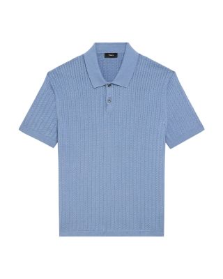 Short Sleeve Cable Polo in Breach 