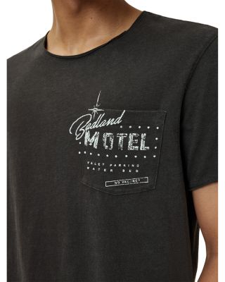 Raw Edge Graphic Logo Tee