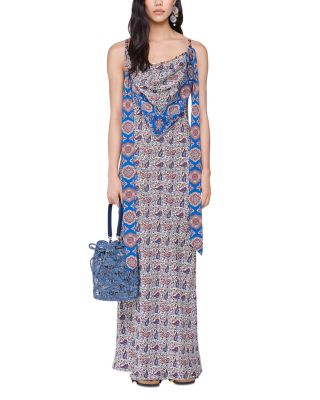 Rabanne - Paisley Satin Maxi Dress